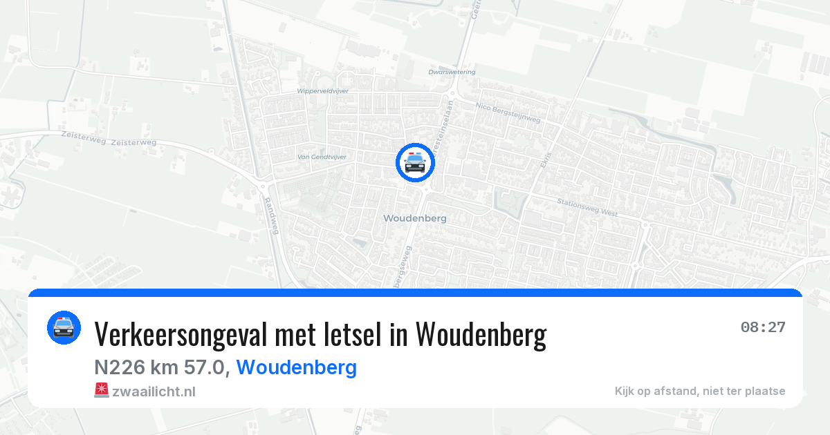 Verkeersongeval met letsel in Woudenberg — 23 mrt 2026