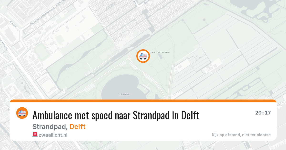 Ambulance met spoed naar Strandpad in Delft — 28 jun 2026