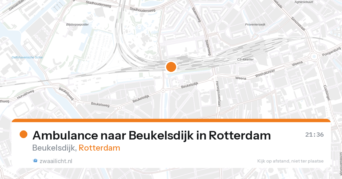 Ambulance naar Beukelsdijk in Rotterdam — 26 aug 2026