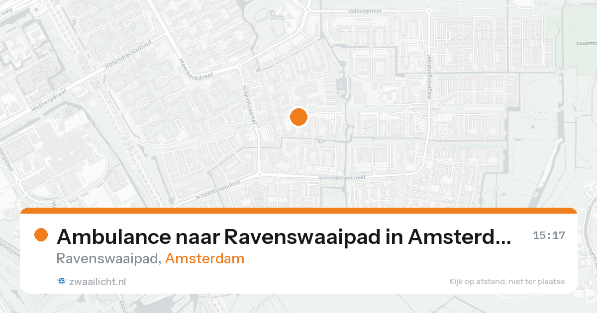 Ambulance naar Ravenswaaipad in Amsterdam — 19 jul 2026