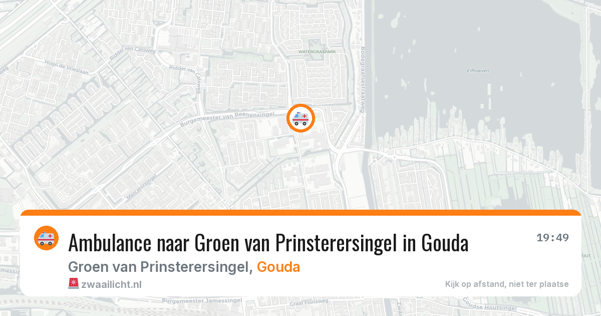 Ambulance naar Groen van Prinsterersingel in Gouda — 25 mrt 2026