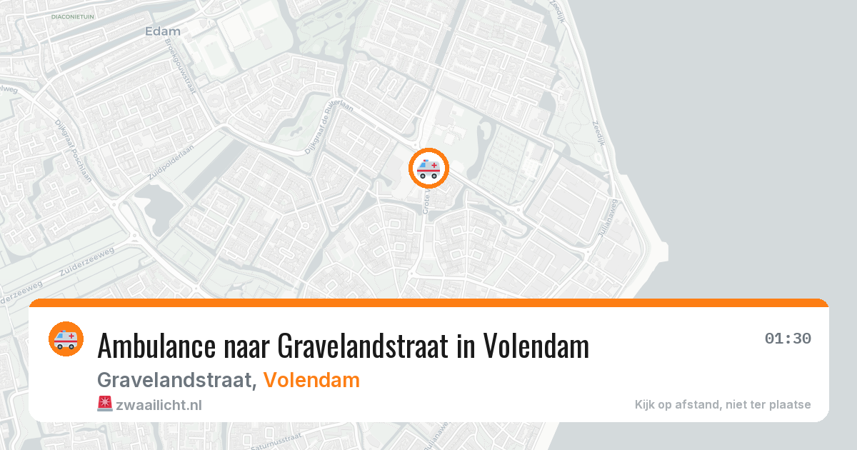 Ambulance naar Gravelandstraat in Volendam — 5 apr 2026