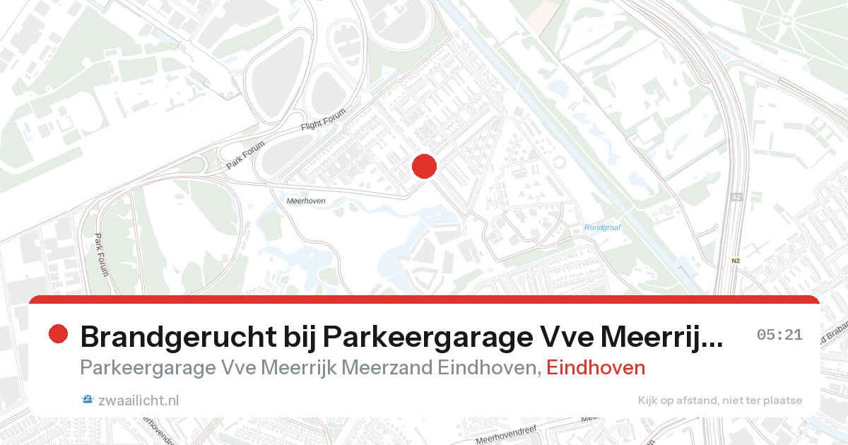 Brandgerucht bij Parkeergarage Vve Meerrijk Meerzand Eindhoven in Eindhoven — 28 aug 2026
