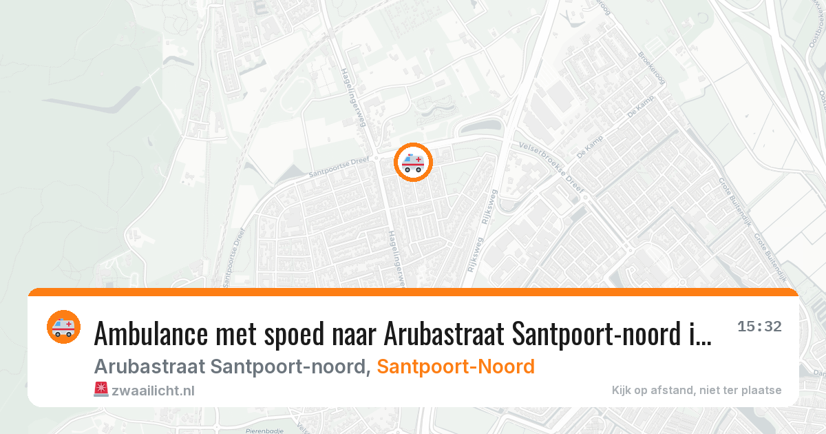 Ambulance met spoed naar Arubastraat Santpoort-noord in Santpoort-Noord — 25 mei 2026