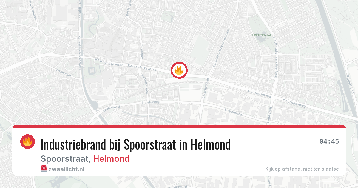 Industriebrand bij Spoorstraat in Helmond — 6 mrt 2026