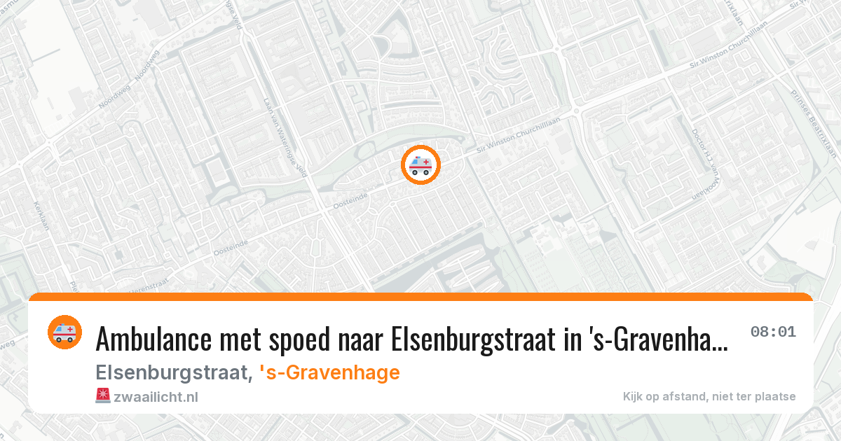 Ambulance met spoed naar Elsenburgstraat in 's-Gravenhage — 13 apr 2026