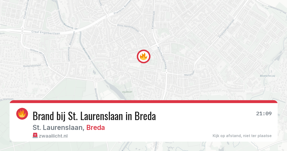 Brand bij St. Laurenslaan in Breda — 30 jun 2026