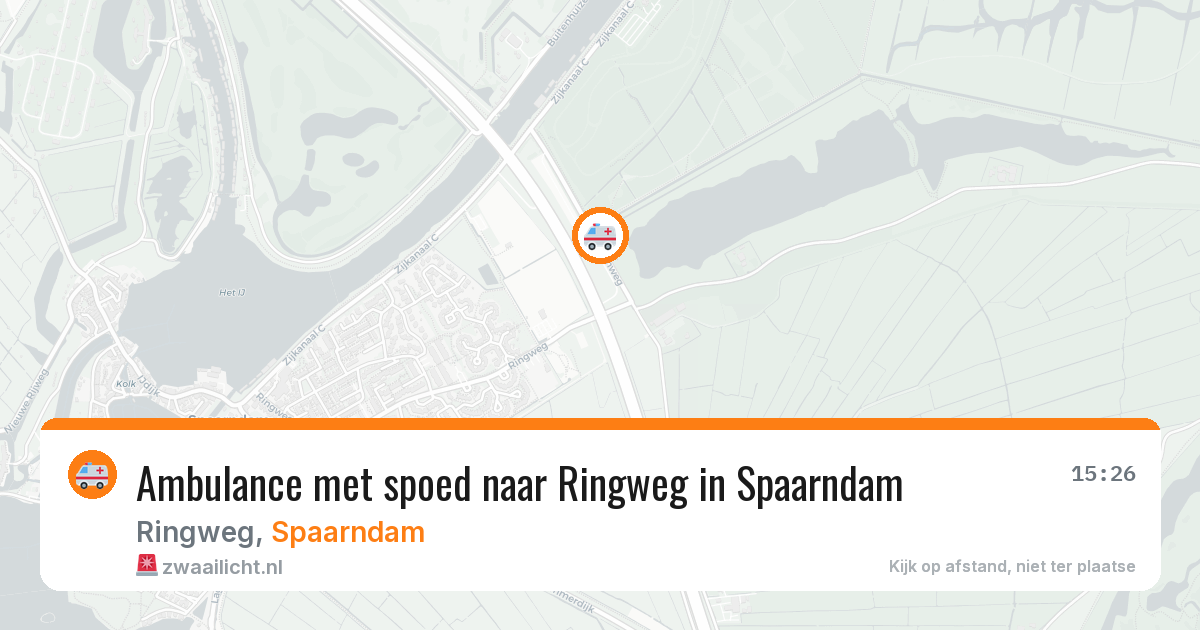 Ambulance met spoed naar Ringweg in Spaarndam — 6 aug 2026