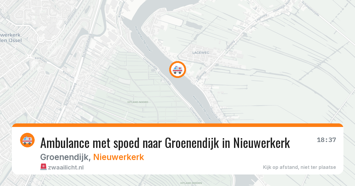 Ambulance met spoed naar Groenendijk in Nieuwerkerk — 8 jun 2026