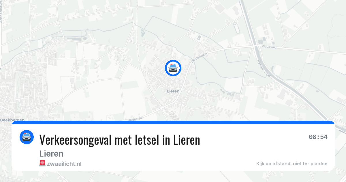 Verkeersongeval met letsel in Lieren — 9 jun 2026