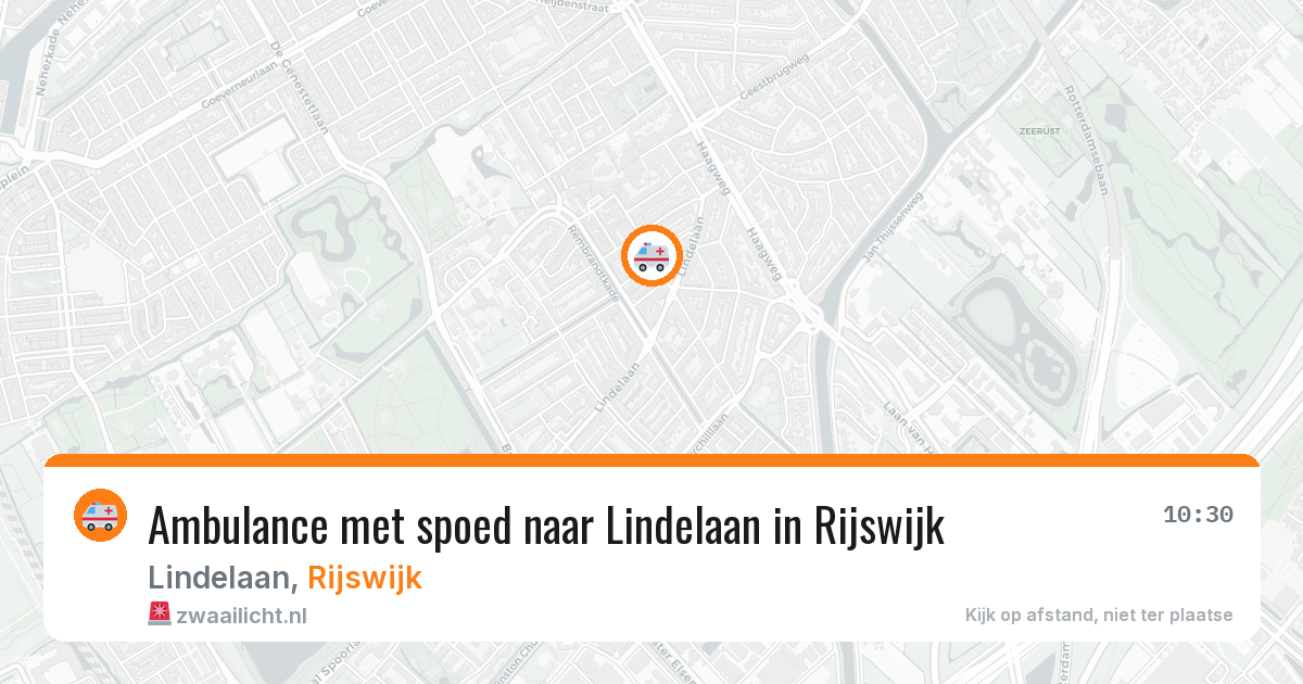 Ambulance met spoed naar Lindelaan in Rijswijk — 30 jun 2026