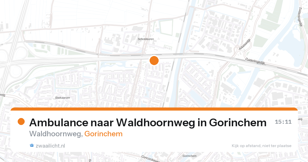 Ambulance naar Waldhoornweg in Gorinchem — 27 aug 2026