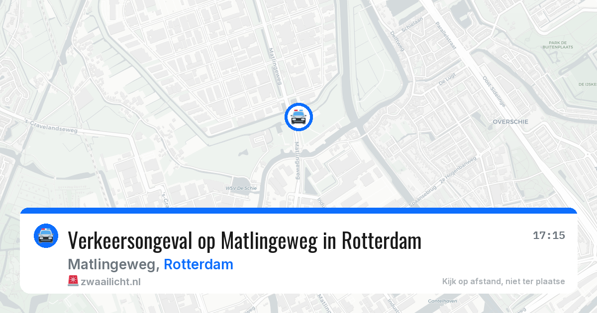 Verkeersongeval op Matlingeweg in Rotterdam — 10 aug 2026