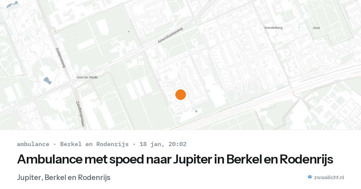 Ambulance met spoed naar Jupiter in Berkel en Rodenrijs — 18 jan 2026