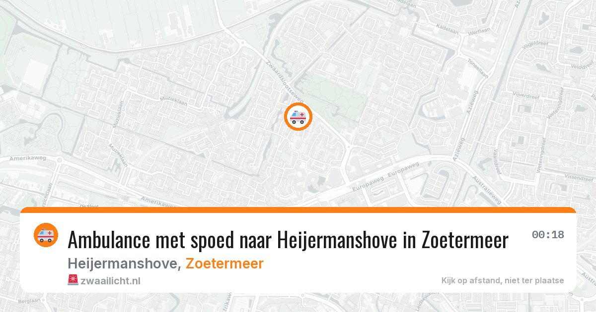 Ambulance met spoed naar Heijermanshove in Zoetermeer — 27 apr 2026