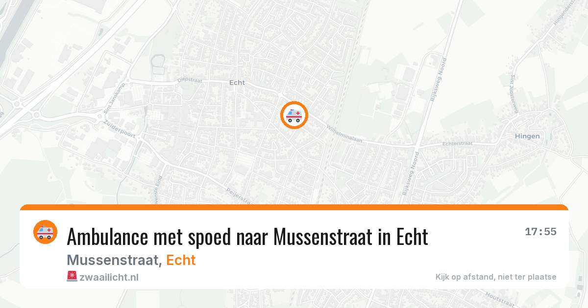 Ambulance met spoed naar Mussenstraat in Echt — 22 apr 2026