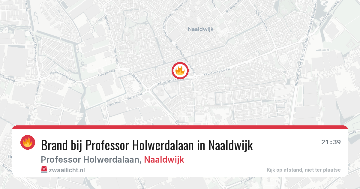 Brand bij Professor Holwerdalaan in Naaldwijk — 24 jun 2026