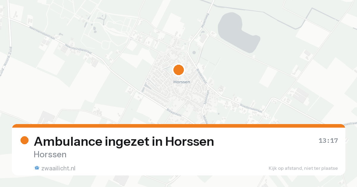 Ambulance ingezet in Horssen — 14 aug 2026