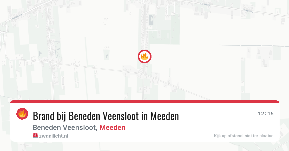 Brand bij Beneden Veensloot in Meeden — 23 mrt 2026