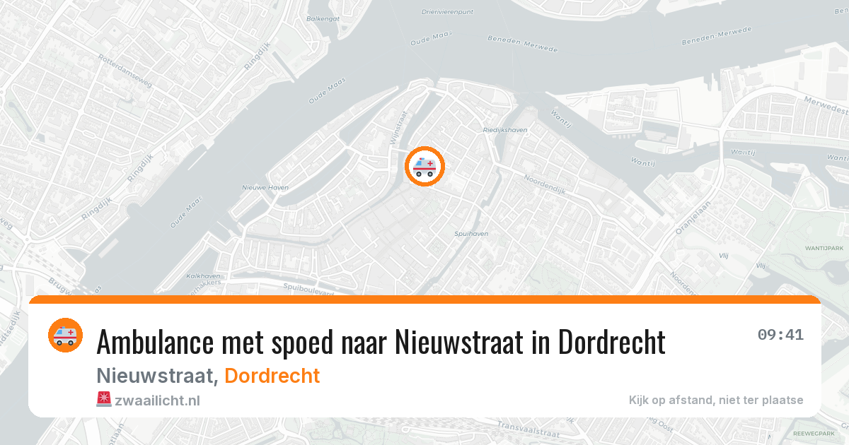 Ambulance met spoed naar Nieuwstraat in Dordrecht — 3 jul 2026
