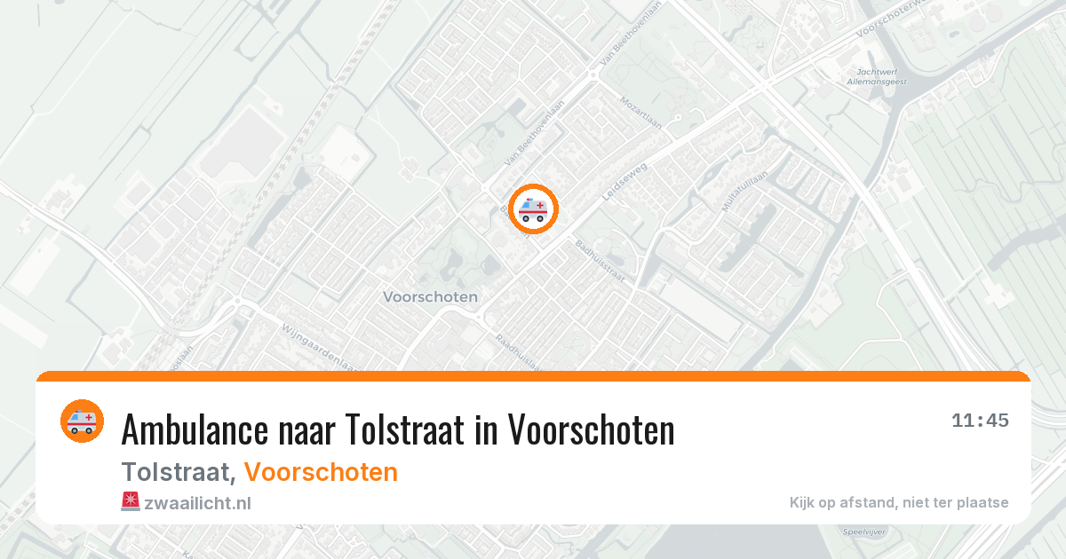 Ambulance naar Tolstraat in Voorschoten — 18 mrt 2026
