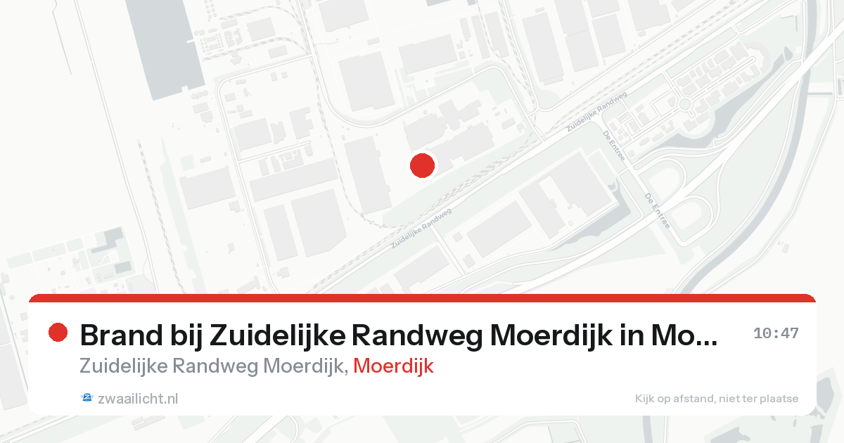 Brand bij Zuidelijke Randweg Moerdijk in Moerdijk — 12 aug 2026