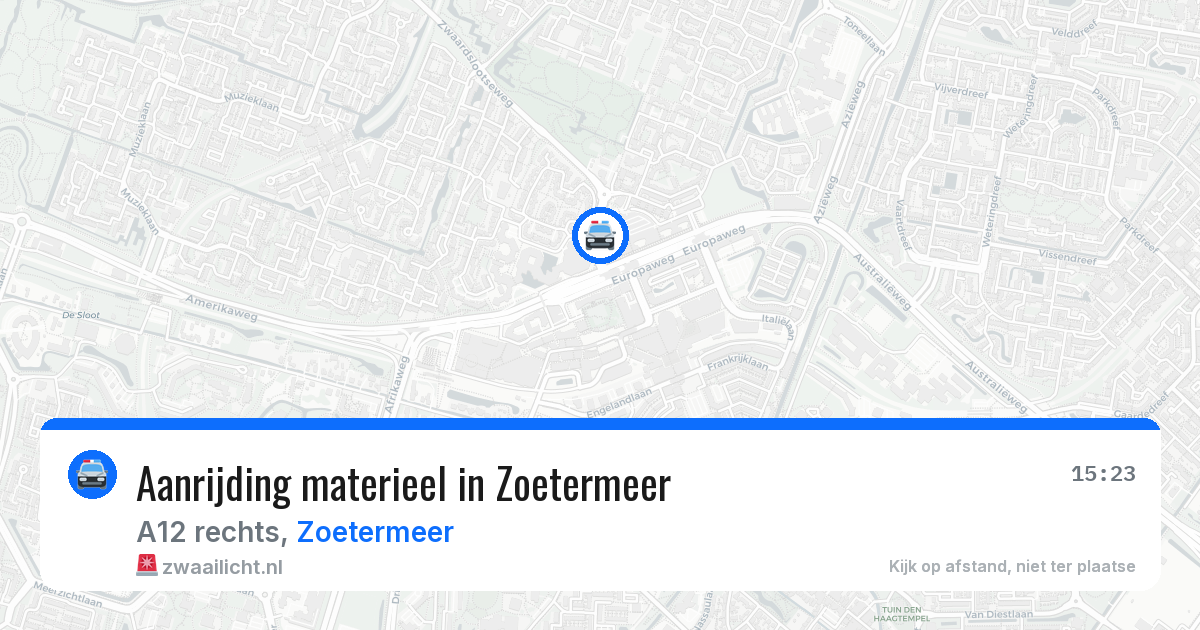Aanrijding materieel in Zoetermeer — 13 jul 2026