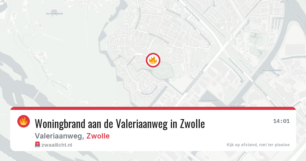 Woningbrand aan de Valeriaanweg in Zwolle — 12 aug 2026