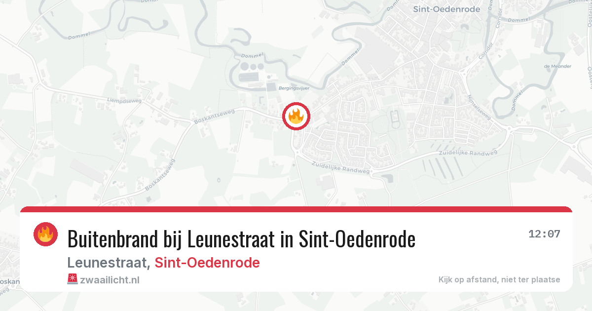 Buitenbrand bij Leunestraat in Sint-Oedenrode — 6 jun 2026