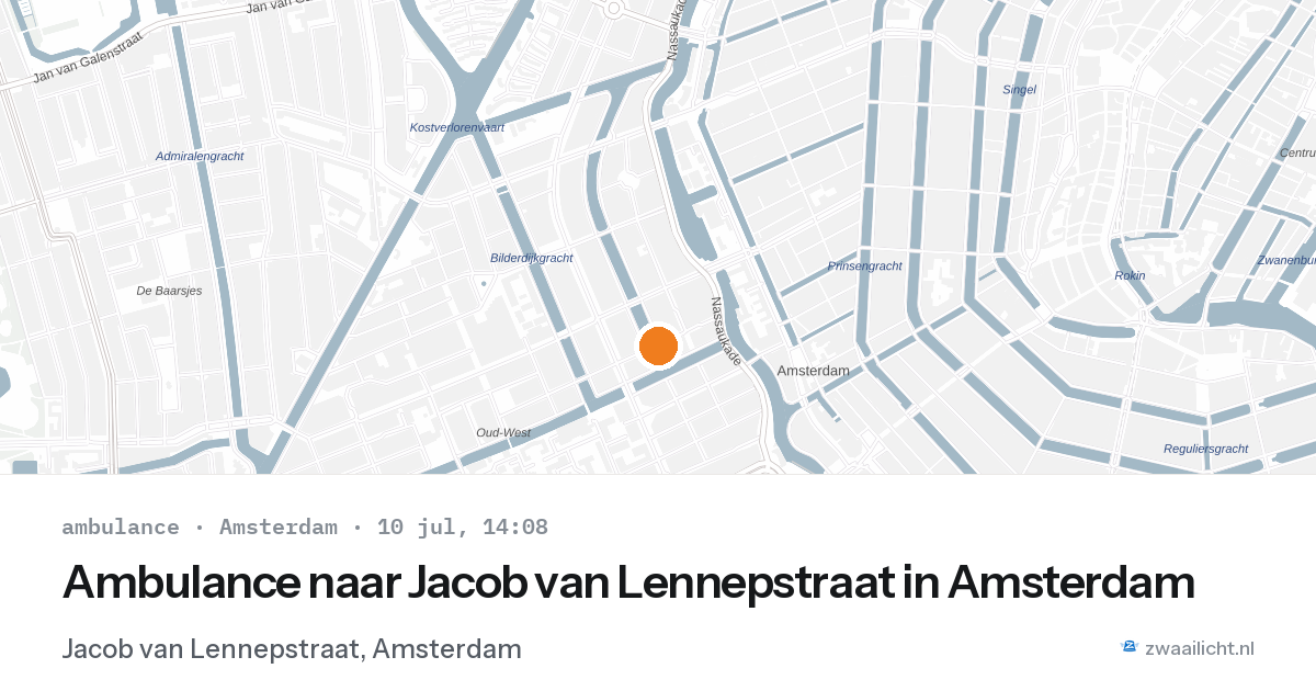 Ambulance naar Jacob van Lennepstraat in Amsterdam — 10 jul 2026