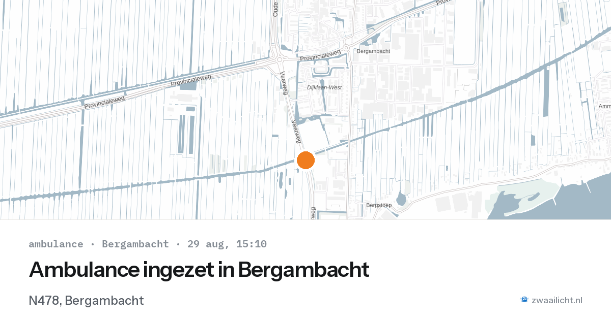 Ambulance ingezet in Bergambacht — 29 aug 2026