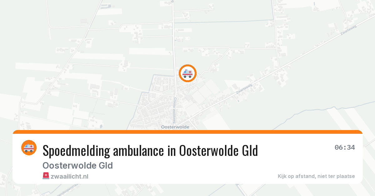 Spoedmelding ambulance in Oosterwolde Gld — 26 jun 2026