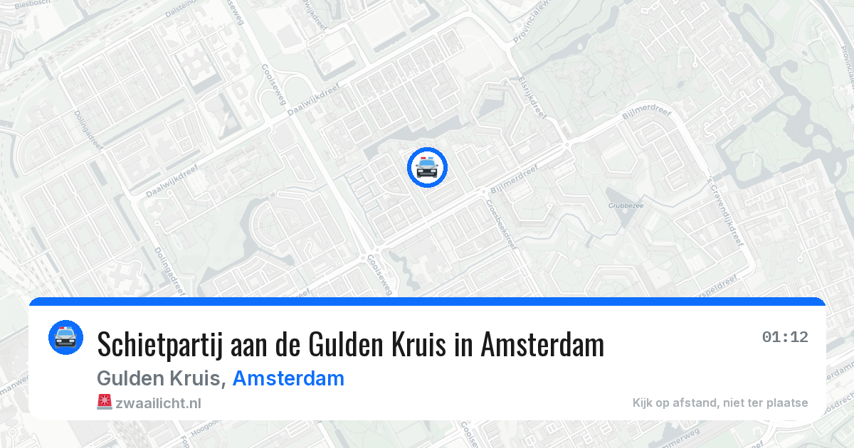 Schietpartij aan de Gulden Kruis in Amsterdam — 2 aug 2026