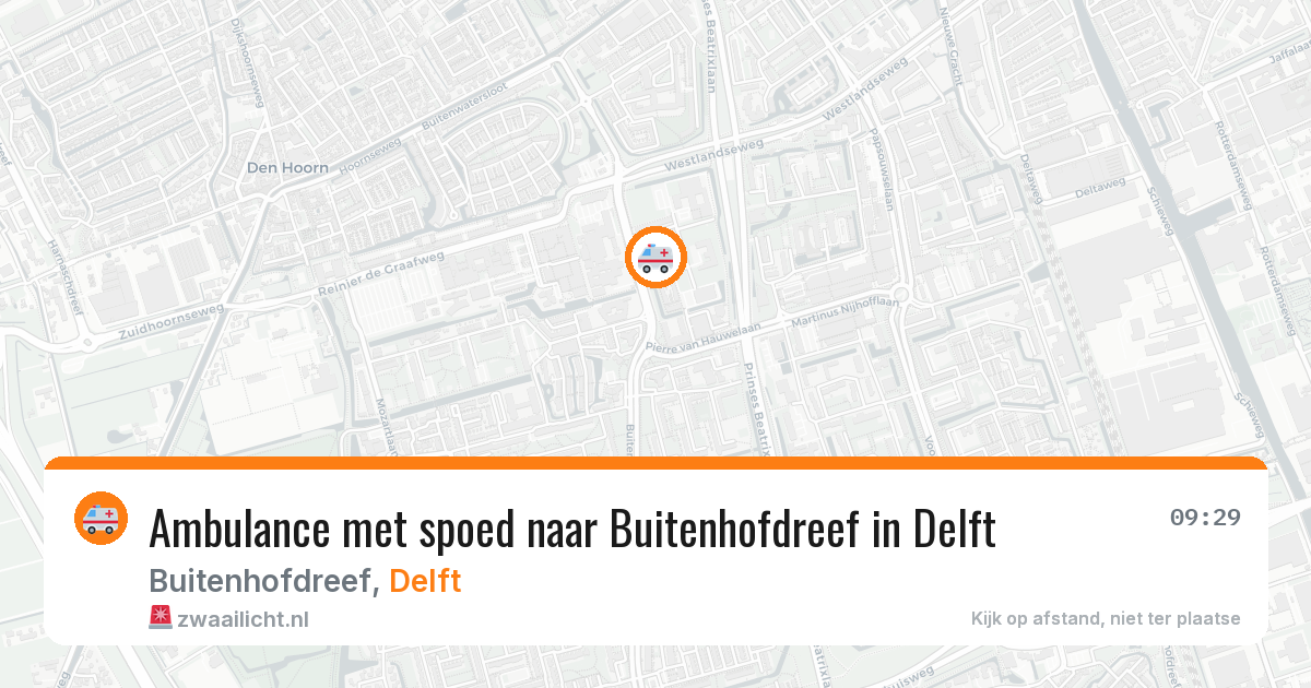 Ambulance met spoed naar Buitenhofdreef in Delft — 7 apr 2026