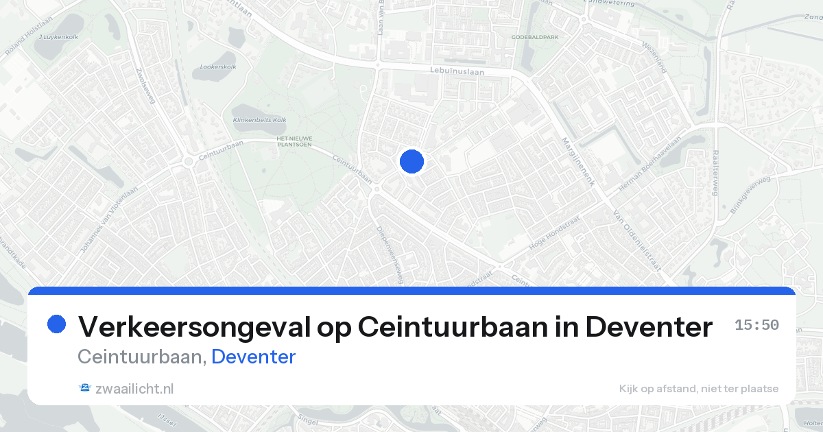 Verkeersongeval op Ceintuurbaan in Deventer — 24 aug 2026