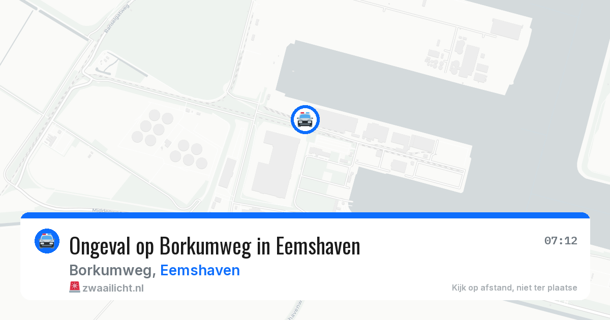Ongeval op Borkumweg in Eemshaven — 24 jun 2026