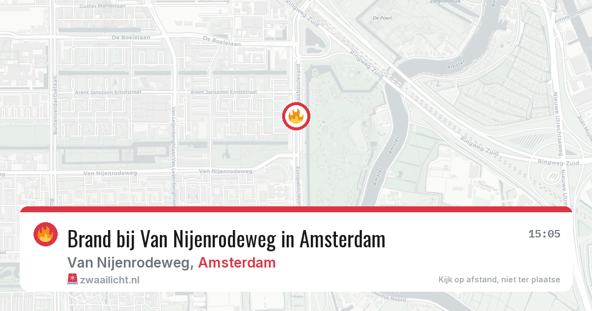 Brand bij Van Nijenrodeweg in Amsterdam — 7 jul 2026