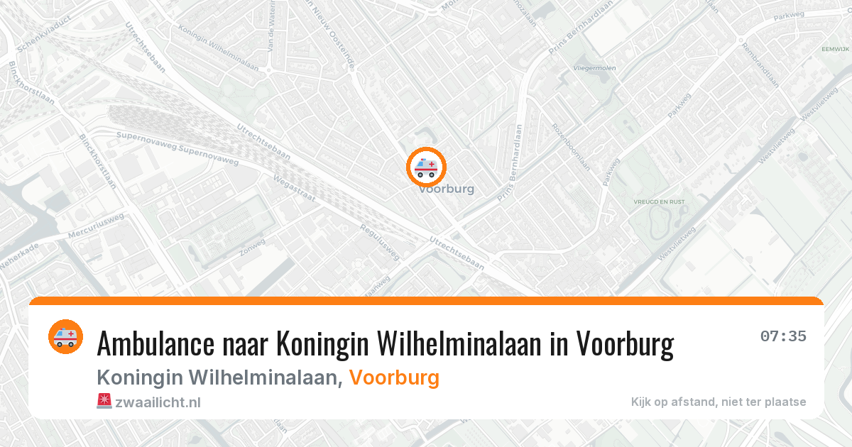 Ambulance naar Koningin Wilhelminalaan in Voorburg — 16 jun 2026