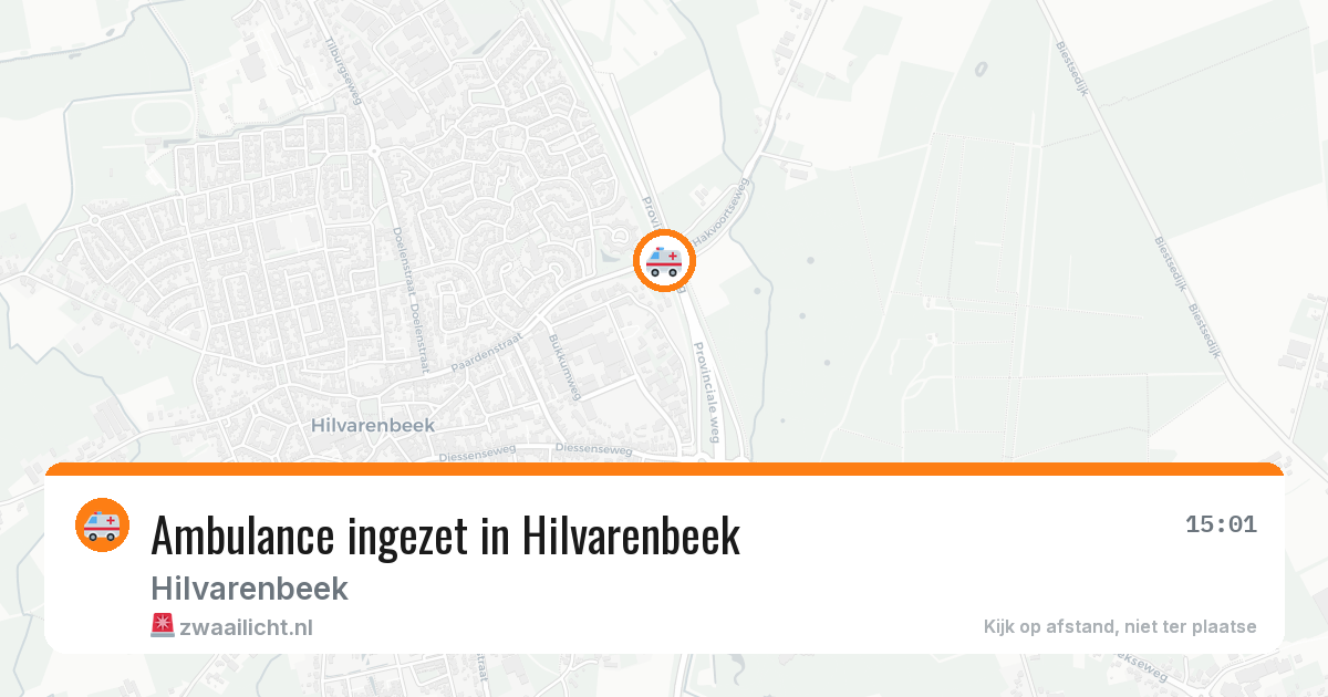 Ambulance ingezet in Hilvarenbeek — 30 jul 2026