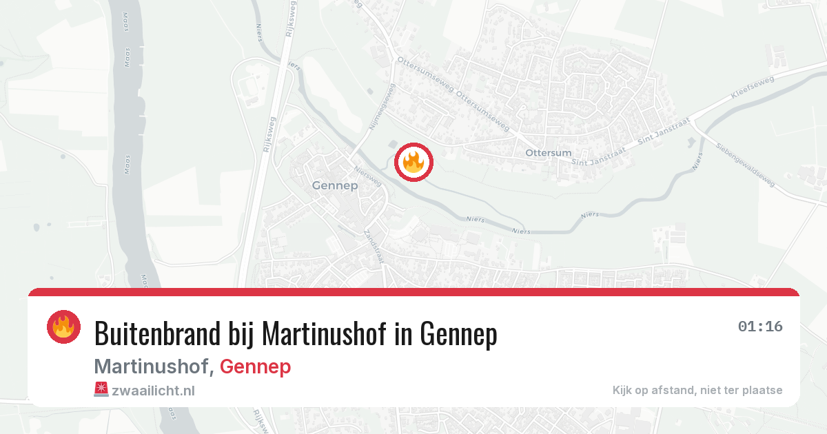 Buitenbrand bij Martinushof in Gennep — 3 jul 2026