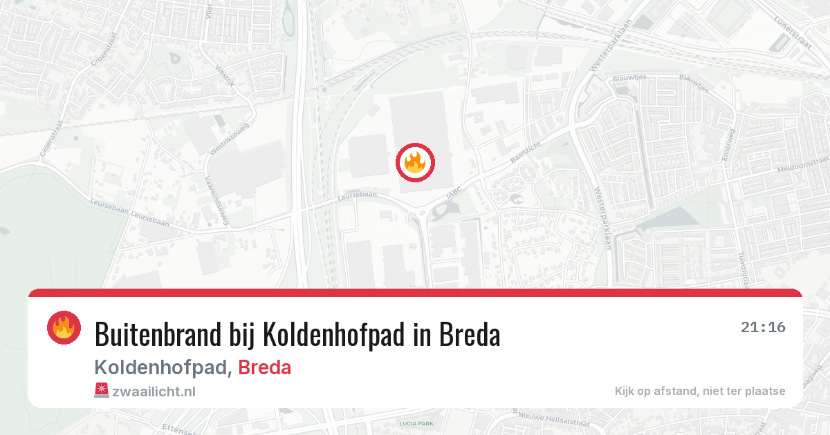 Buitenbrand bij Koldenhofpad in Breda — 7 apr 2026