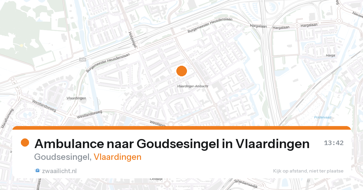 Ambulance naar Goudsesingel in Vlaardingen — 28 aug 2026