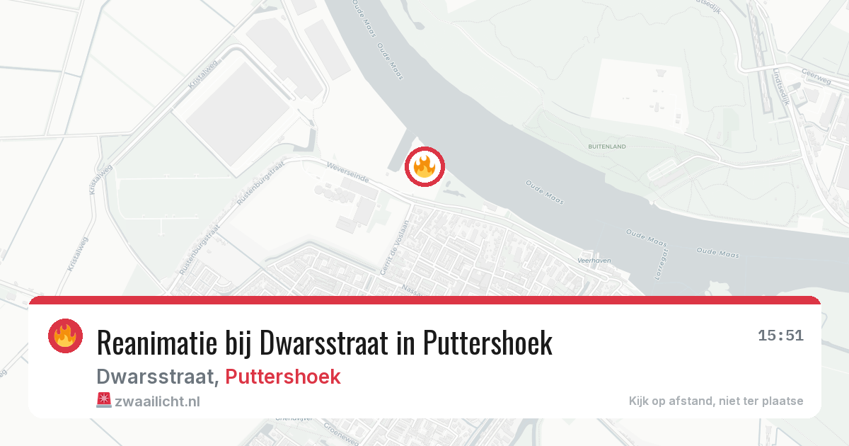 Reanimatie bij Dwarsstraat in Puttershoek — 6 mrt 2026