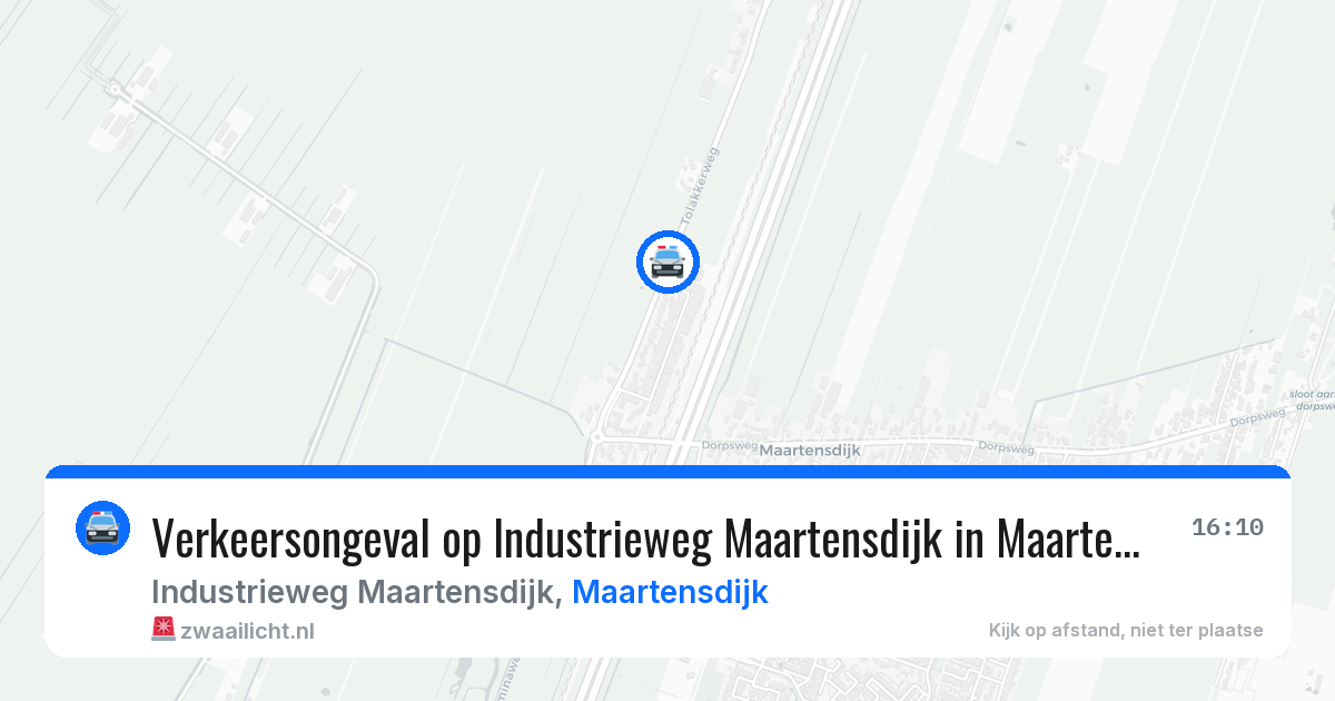 Verkeersongeval op Industrieweg Maartensdijk in Maartensdijk — 9 jul 2026