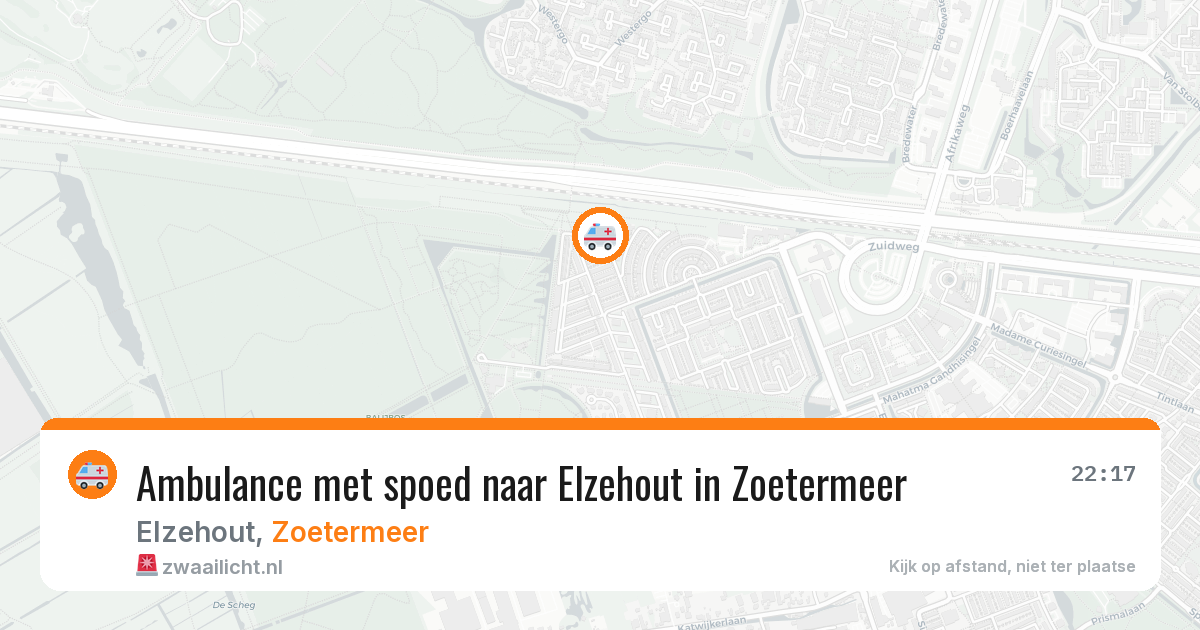 Ambulance met spoed naar Elzehout in Zoetermeer — 3 apr 2026