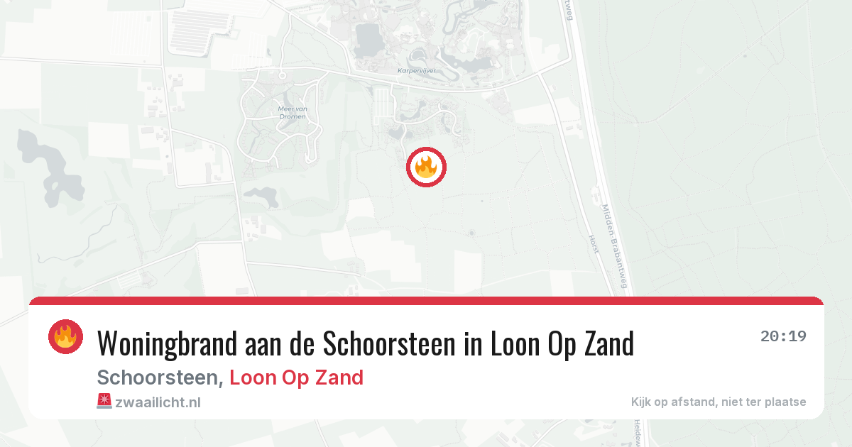 Woningbrand aan de Schoorsteen in Loon Op Zand — 23 mrt 2026