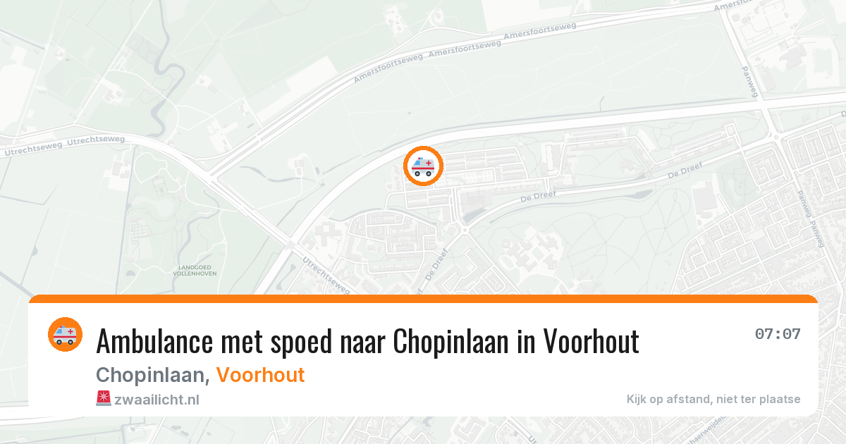 Ambulance met spoed naar Chopinlaan in Voorhout — 28 jan 2026