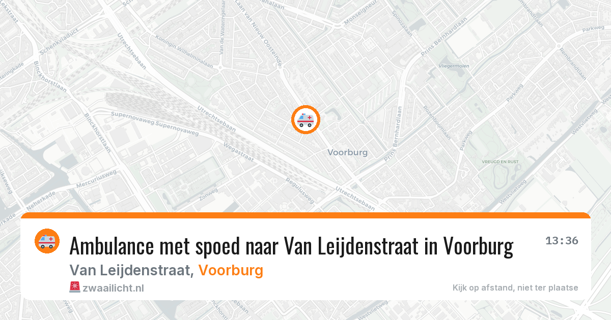 Ambulance met spoed naar Van Leijdenstraat in Voorburg — 21 jun 2026