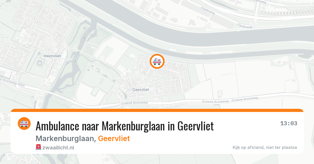 Ambulance naar Markenburglaan in Geervliet — 17 mrt 2026