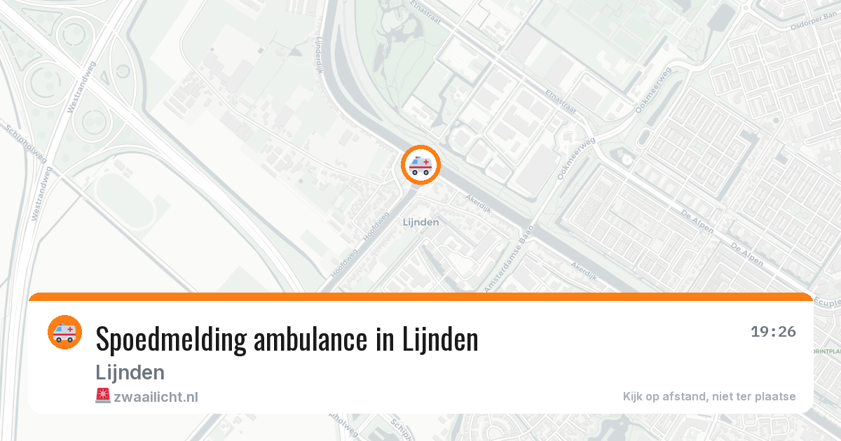 Spoedmelding ambulance in Lijnden — 16 jun 2026